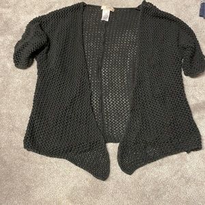 Route 66 Black crochet cardigan. Size YL